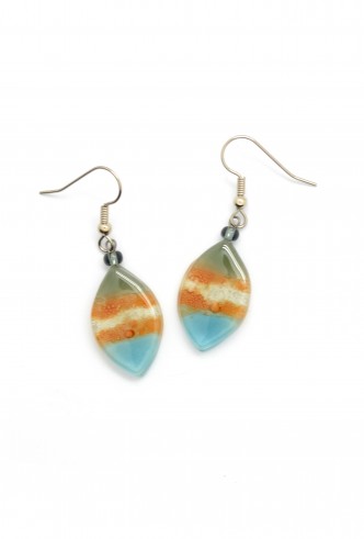 Glass Almond Earrings Glass Almond Earrings